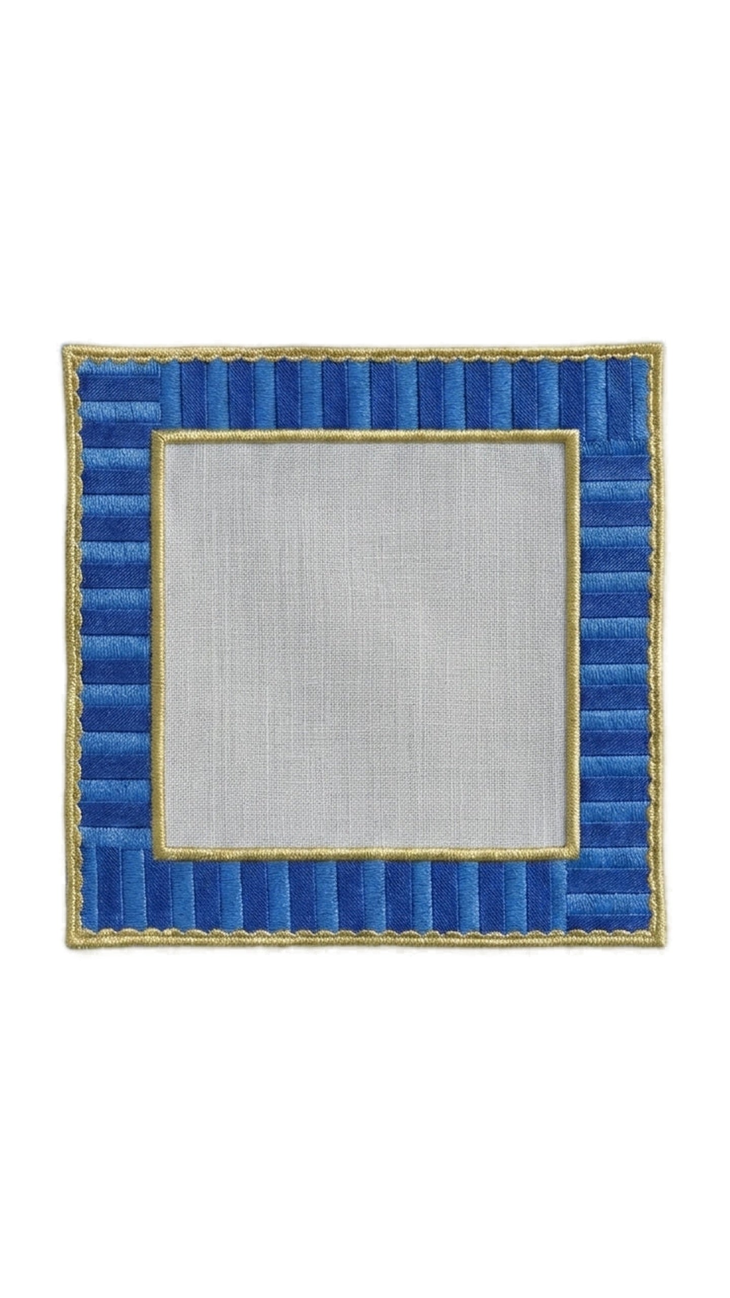 Azurea Stripe Embroidered Kokteyl Peçetesi