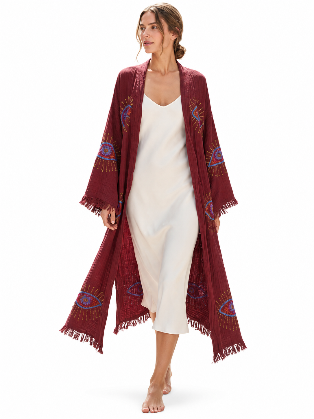 روب كيمونو Burgundy VisionGuard