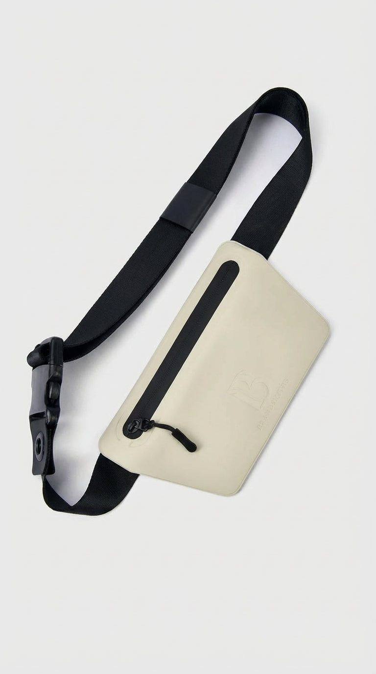 Sand Beige Slant Waist Bag