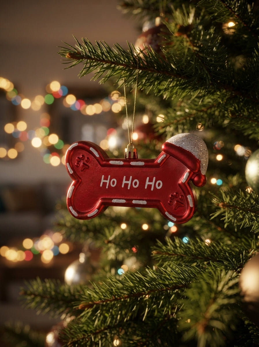 Ho Ho Ho Dog Bone Yılbaşı Ağacı Süsü