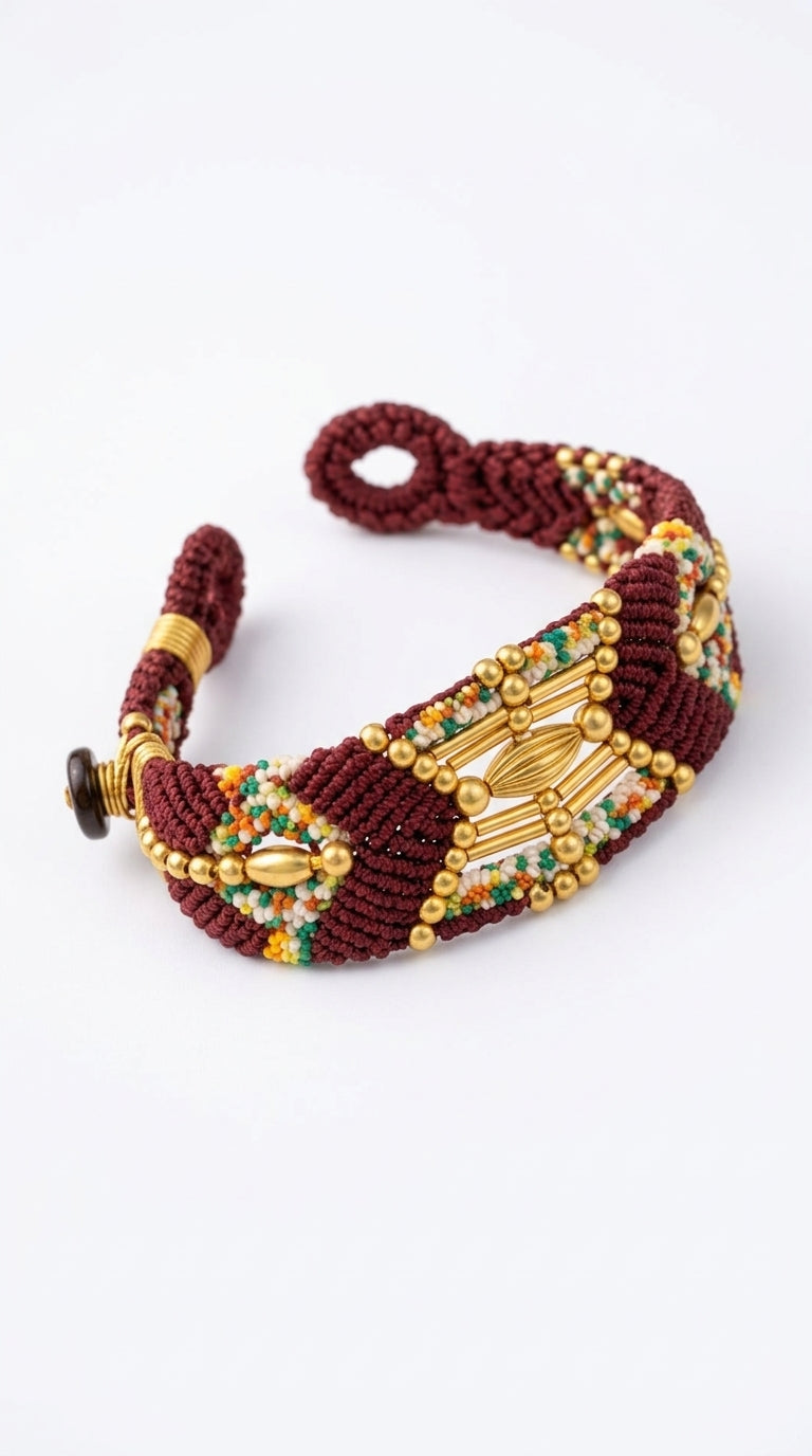 Nomad Relic Bracelet – Burgundy
