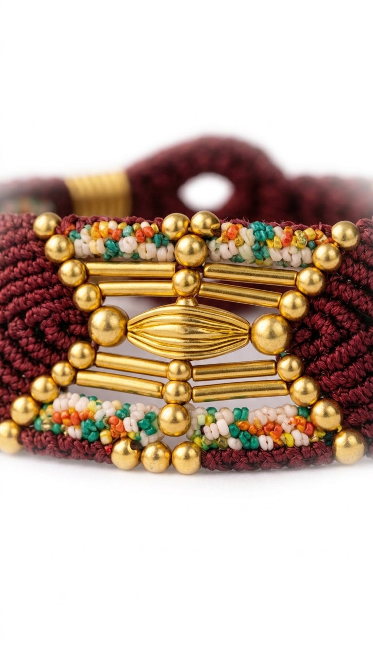 Nomad Relic Bracelet – Burgundy