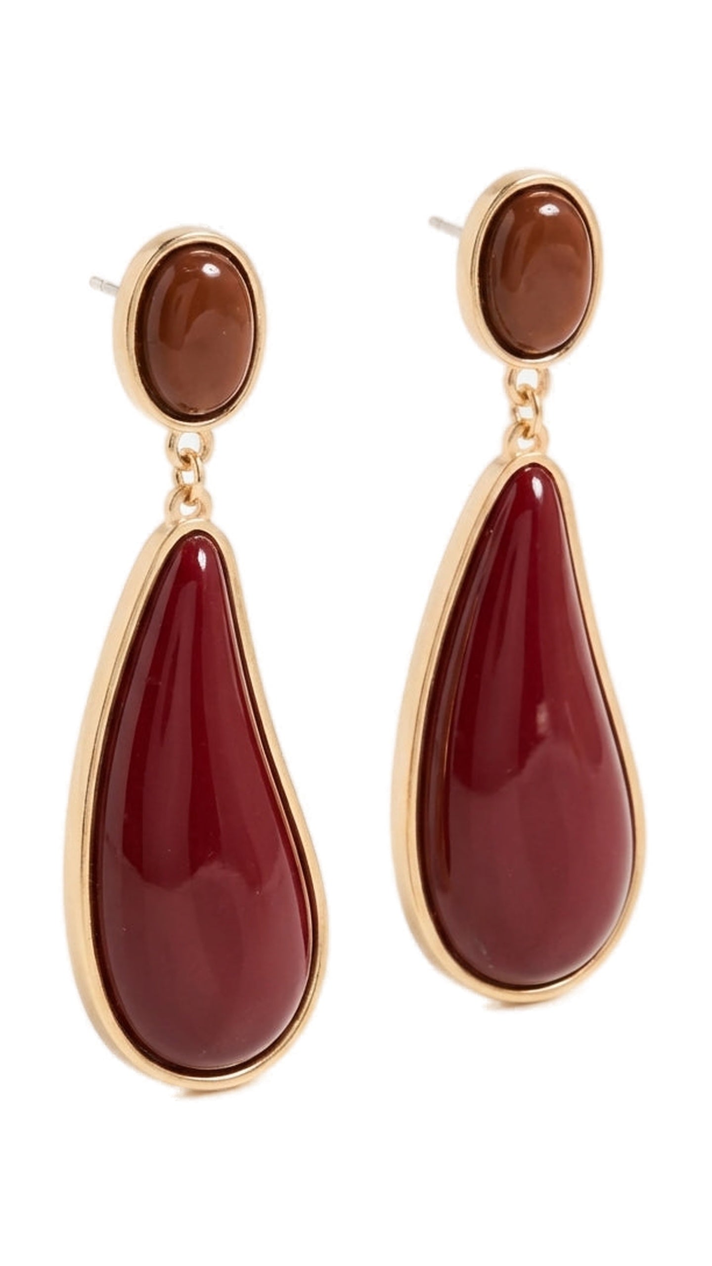 Burgundy Teardrop Earrings