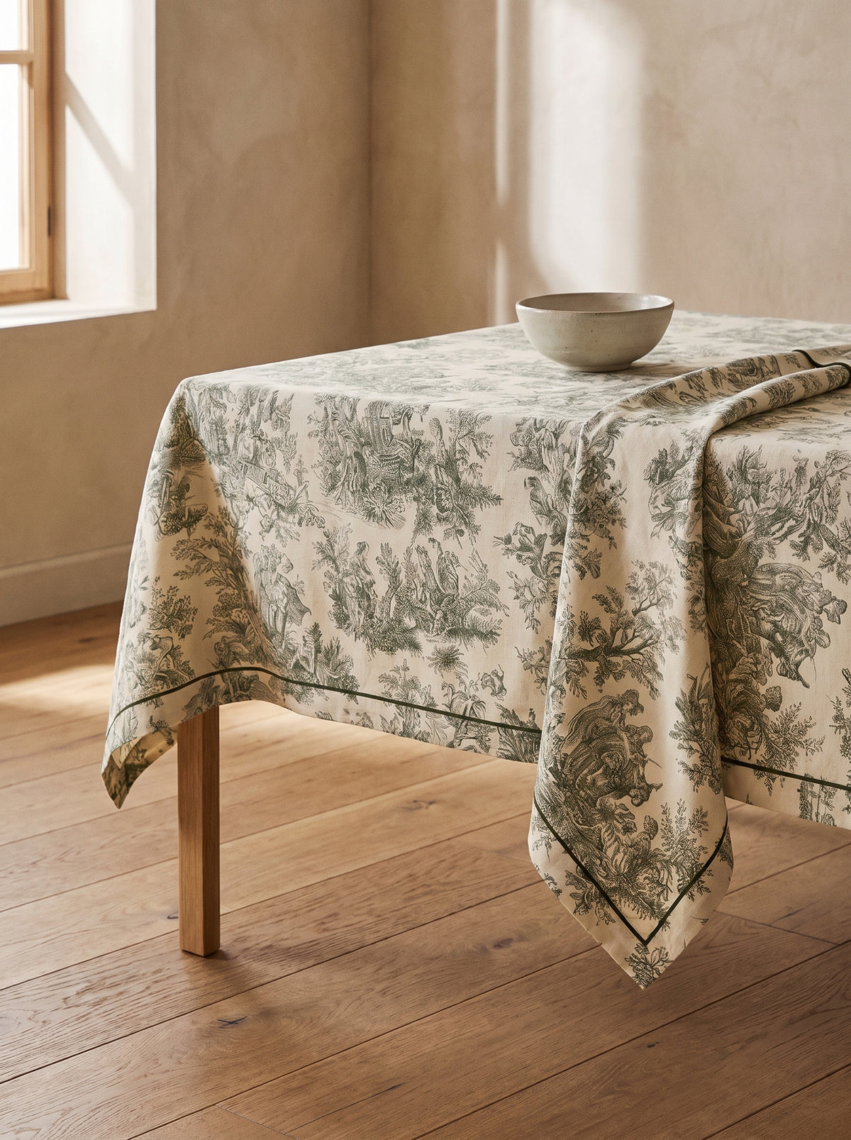Toilea Verde Embroidered Masa Örtüsü