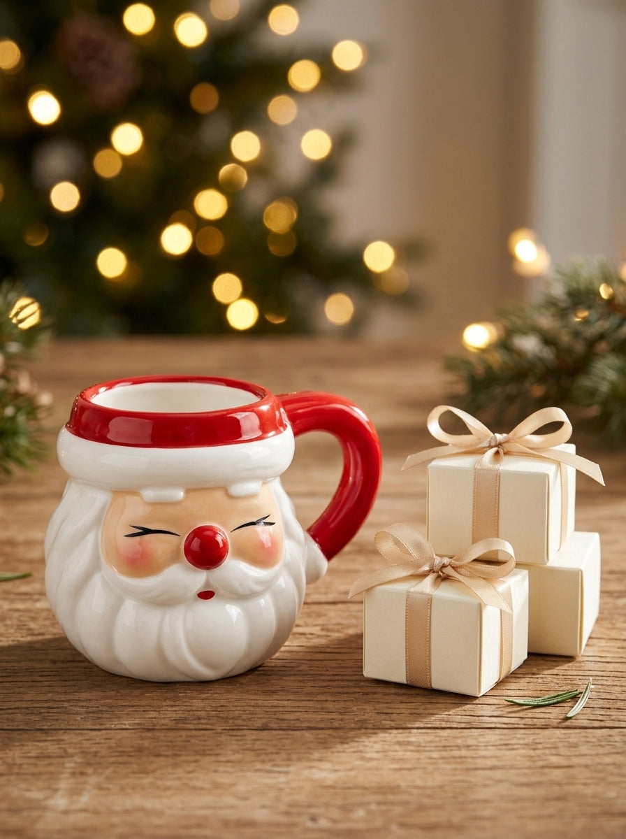 Santa's Sweet Dreams – 3D Noel Baba Yılbaşı Dekoratif Fincanı