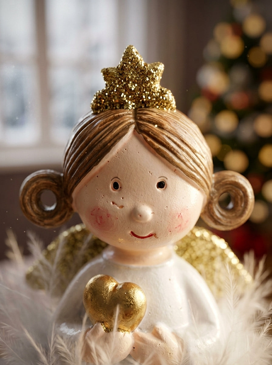 Golden Heart Angel Yılbaşı Ağacı Süsü