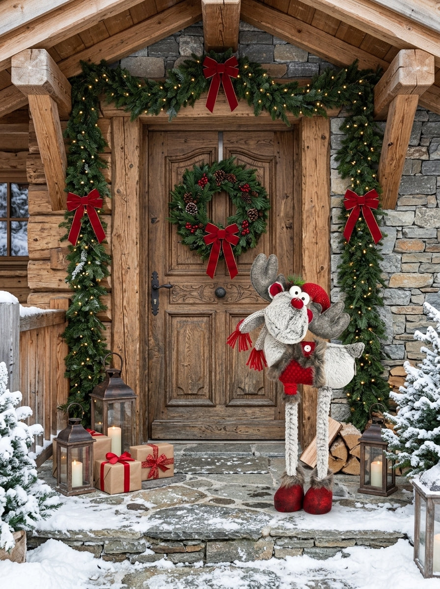 Rudolph Winter Kırmızı Montlu Dekoratif Yılbaşı Geyiği - 86 CM
