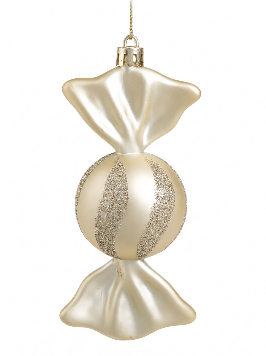 Champagne Candy – İnci Işıltılı Şampanya Yılbaşı Ağacı Şeker Süsü -13 CM