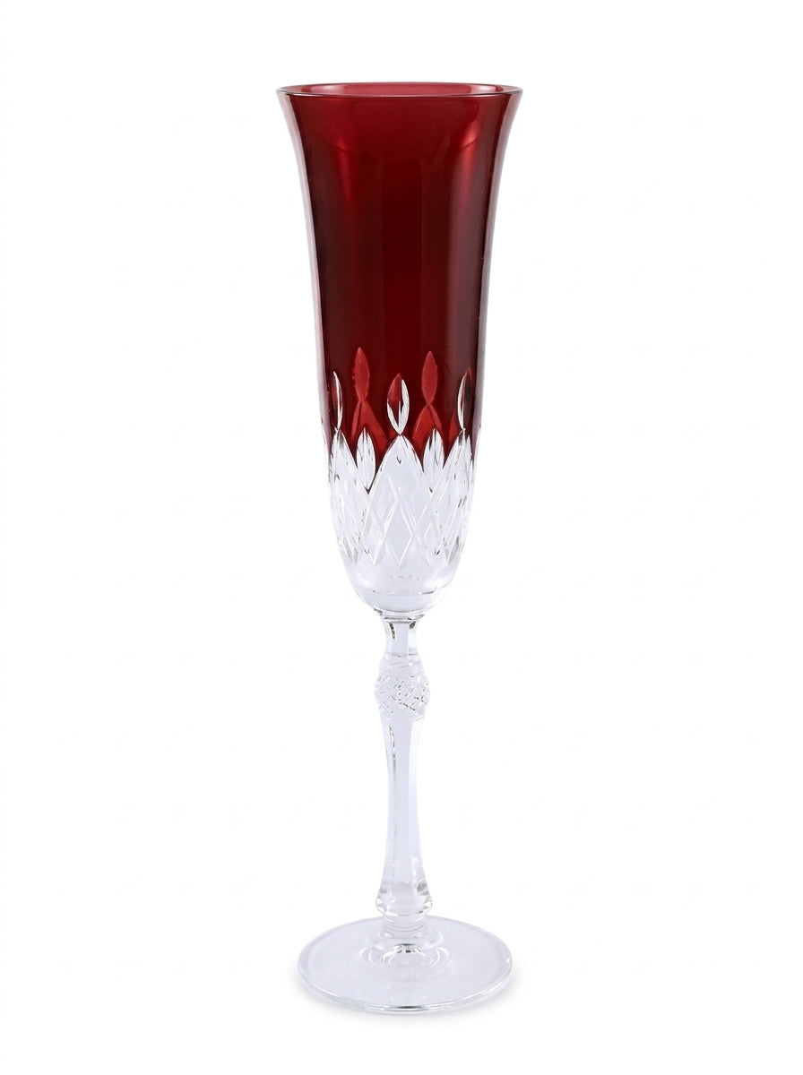 Celeste Christmas Ruby Flüt Şampanya Kadehi