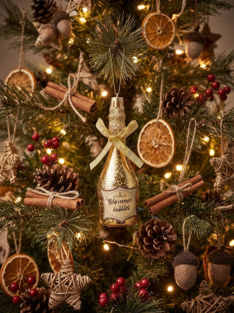 Christmas Bubbles Şampanya Şişesi Yılbaşı Ağacı Süsü
