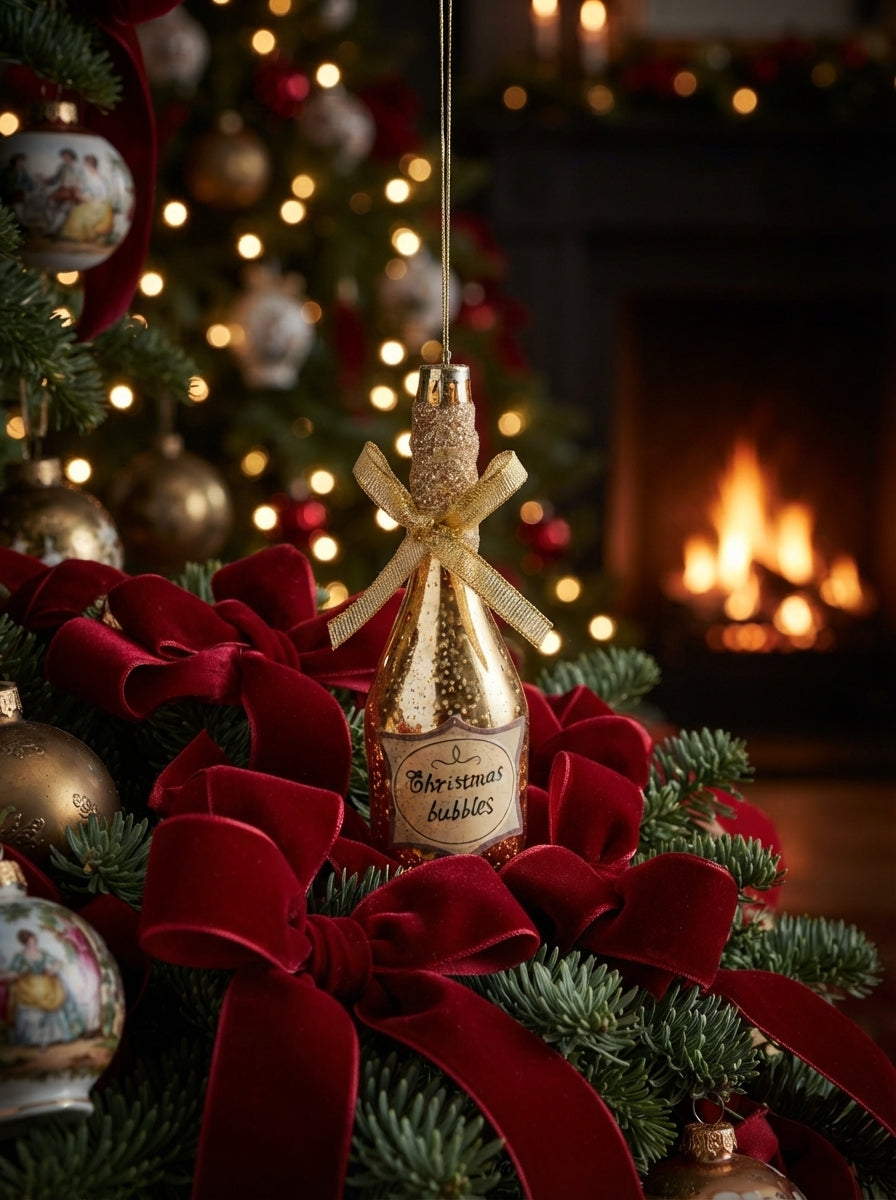 Christmas Bubbles Şampanya Şişesi Yılbaşı Ağacı Süsü