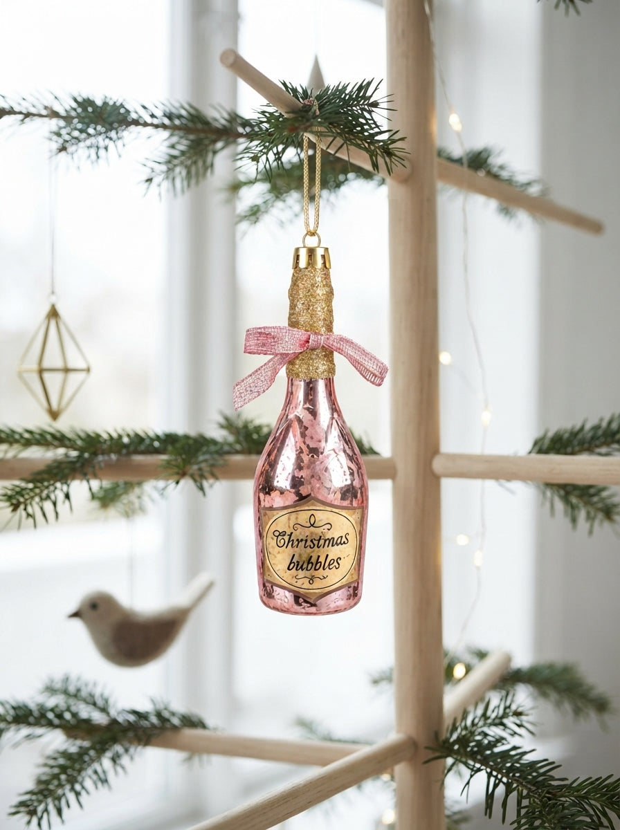 Christmas Bubbles Pink Champagne Yılbaşı Ağaç Süsü