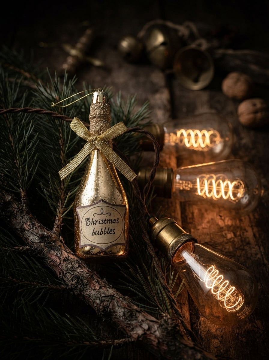 Christmas Bubbles Şampanya Şişesi Yılbaşı Ağacı Süsü