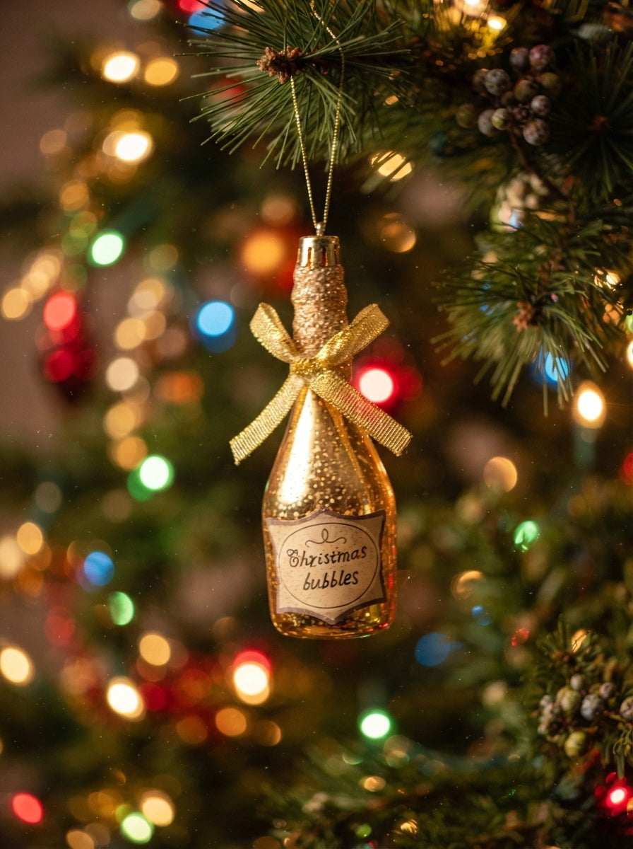 Christmas Bubbles Şampanya Şişesi Yılbaşı Ağacı Süsü