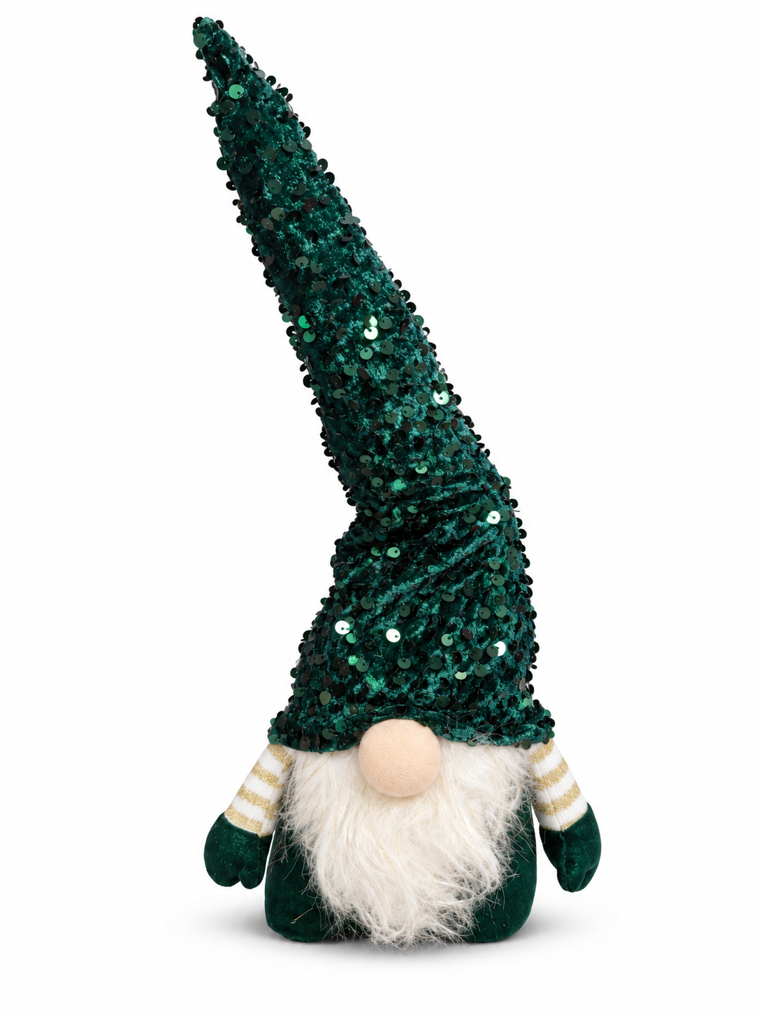 Emerald Sparkle Yeşil Payetli Dekoratif Yılbaşı Cücesi