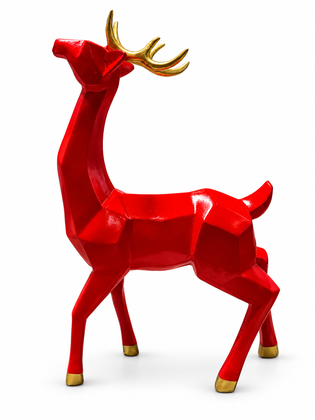 Ruby Reindeer – Kırmızı &Gold Dekoratif Yılbaşı Geyiği
