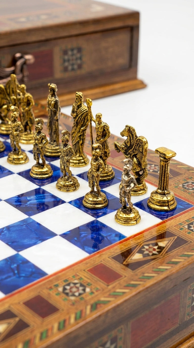 Roma Azure - Chess Set