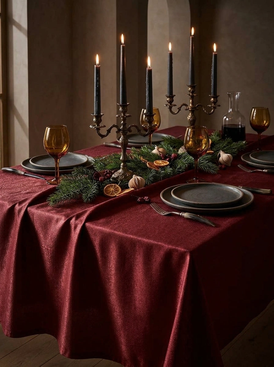 Burgundy Tablecloth