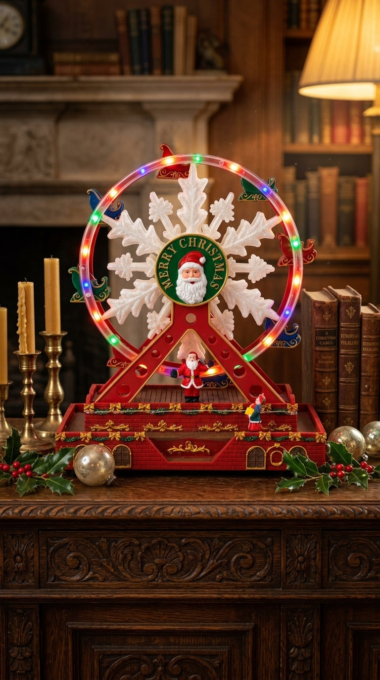 Merry Christmas Ferris Wheel Işıklı &Hareketli Yılbaşı Dönme Dolabı