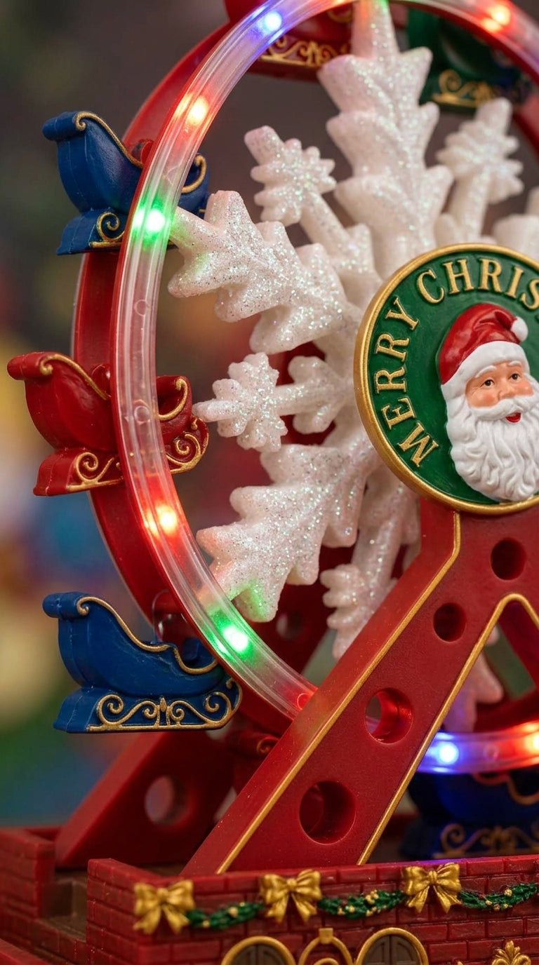 Merry Christmas Ferris Wheel Işıklı &Hareketli Yılbaşı Dönme Dolabı