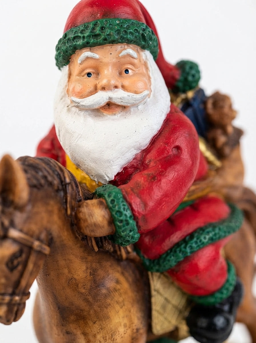 Christmas Rocking Horse Santa Dekoratif Yılbaşı Objesi