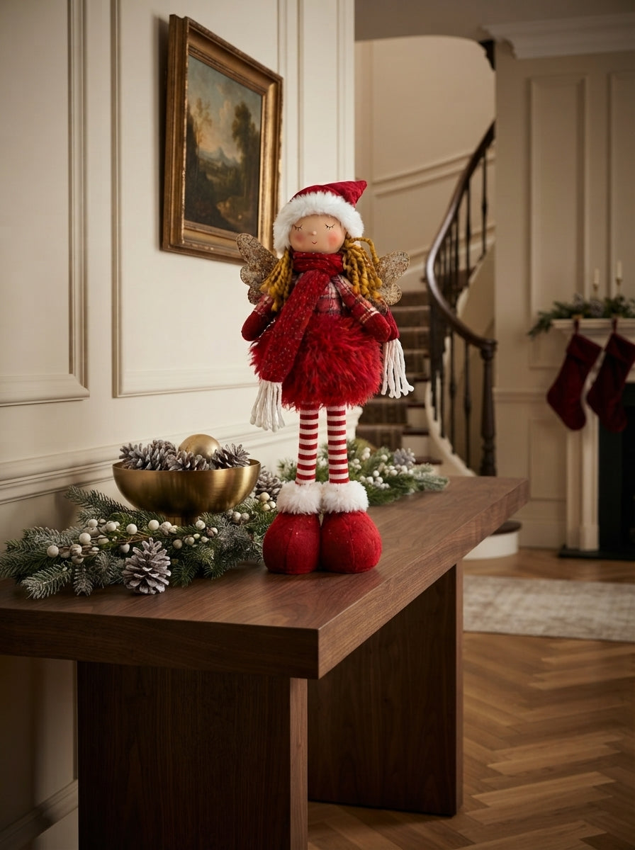Ruby Christmas Angel Dekoratif Melek Figürü - 40 CM