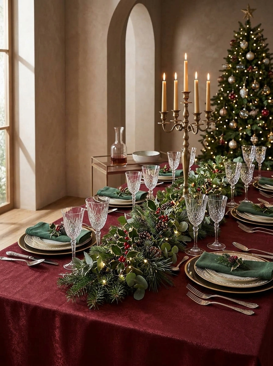 Burgundy Tablecloth