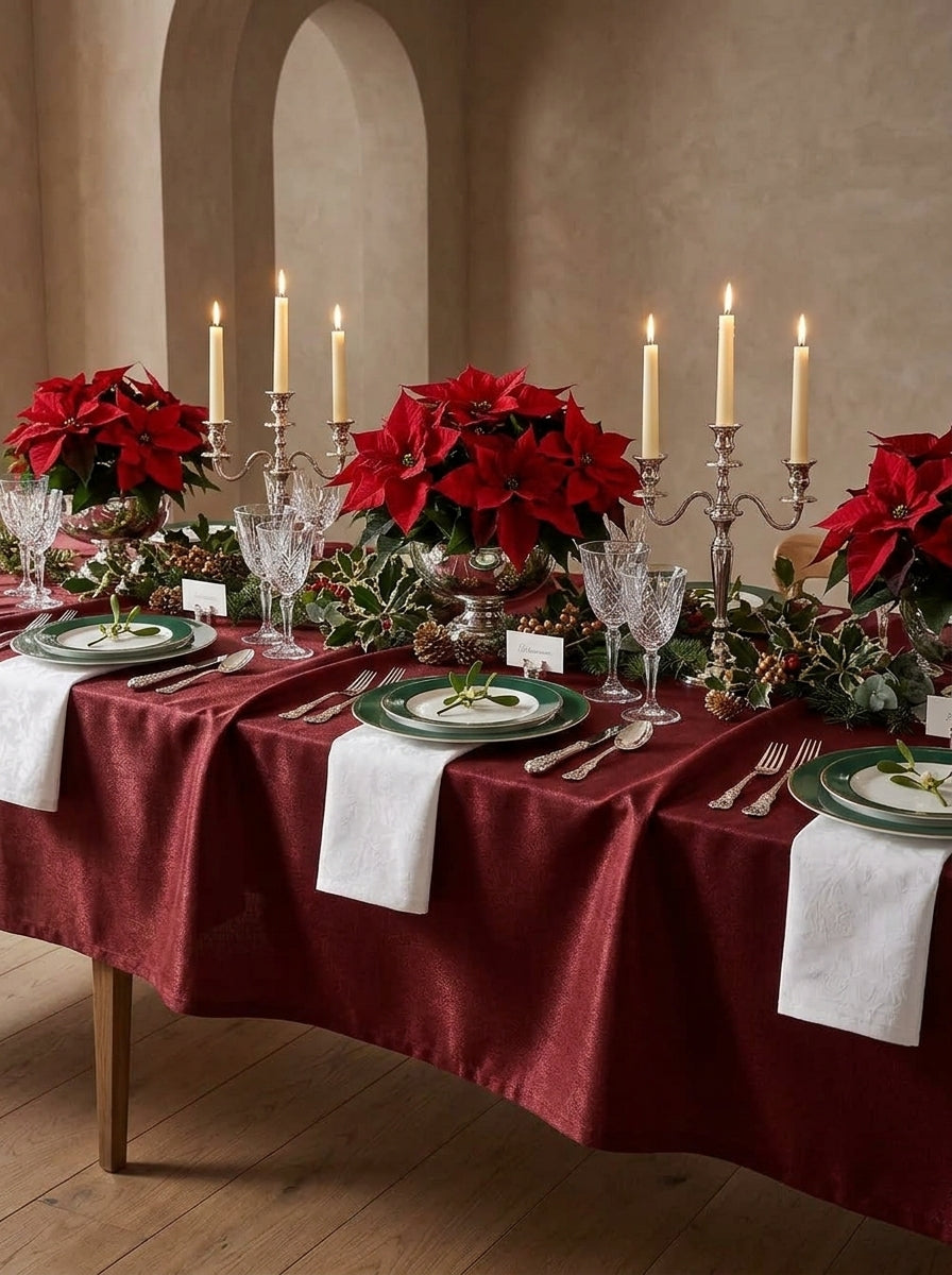 Burgundy Tablecloth