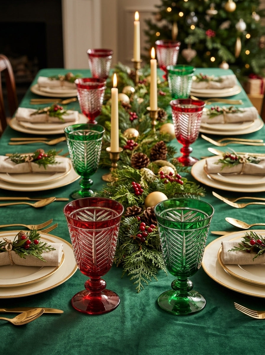 Riva Christmas Emerald Kristal Kadeh