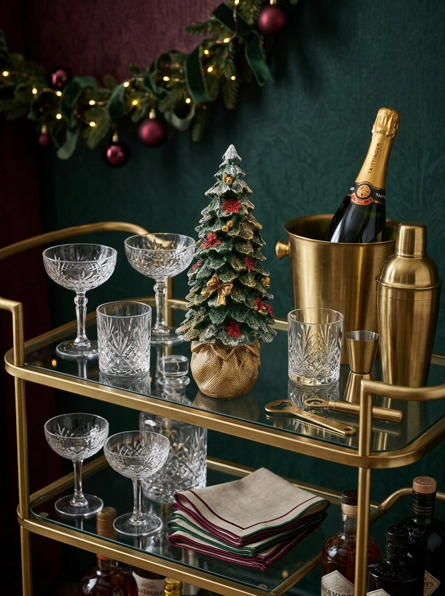 Golden Christmas El Yapımı Dekoratif Yılbaşı Ağacı