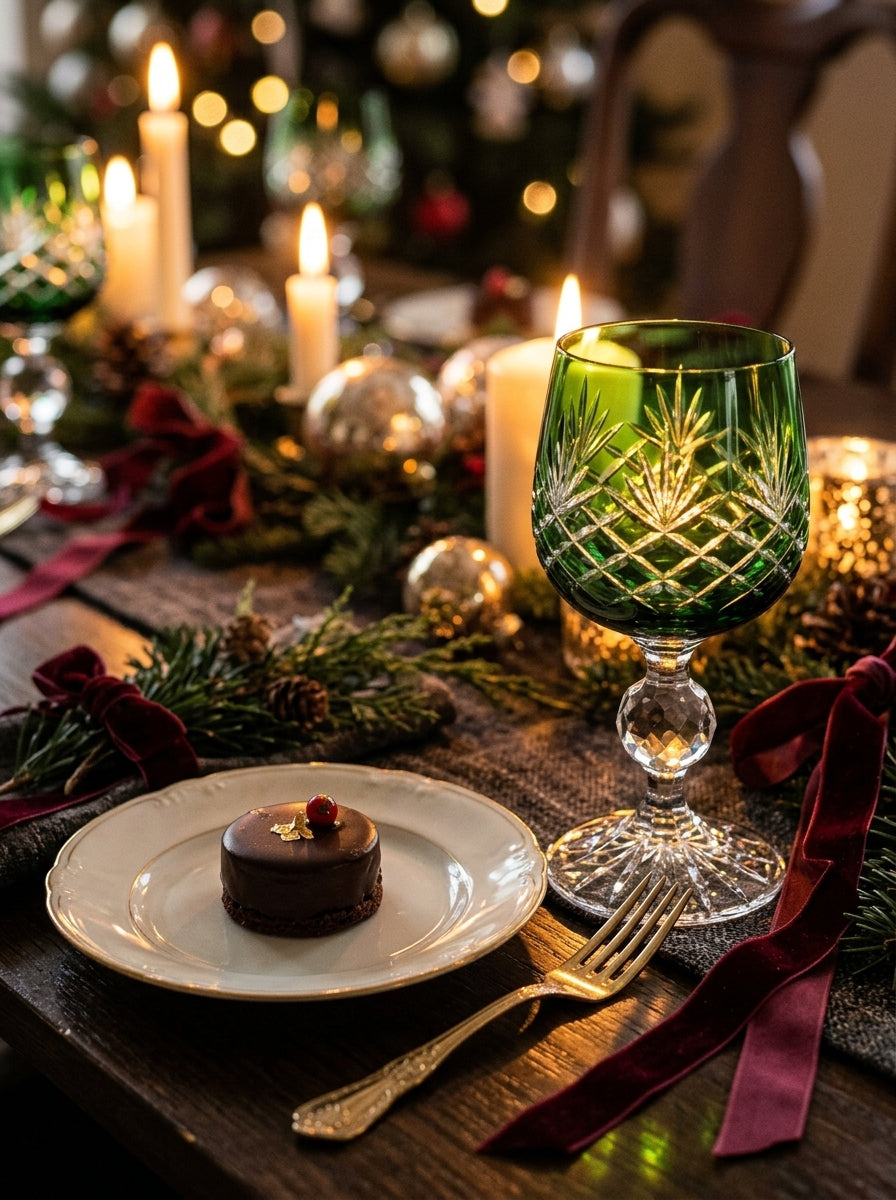 Eclat Christmas Emerald Kristal Kahve Yanı Su Bardağı