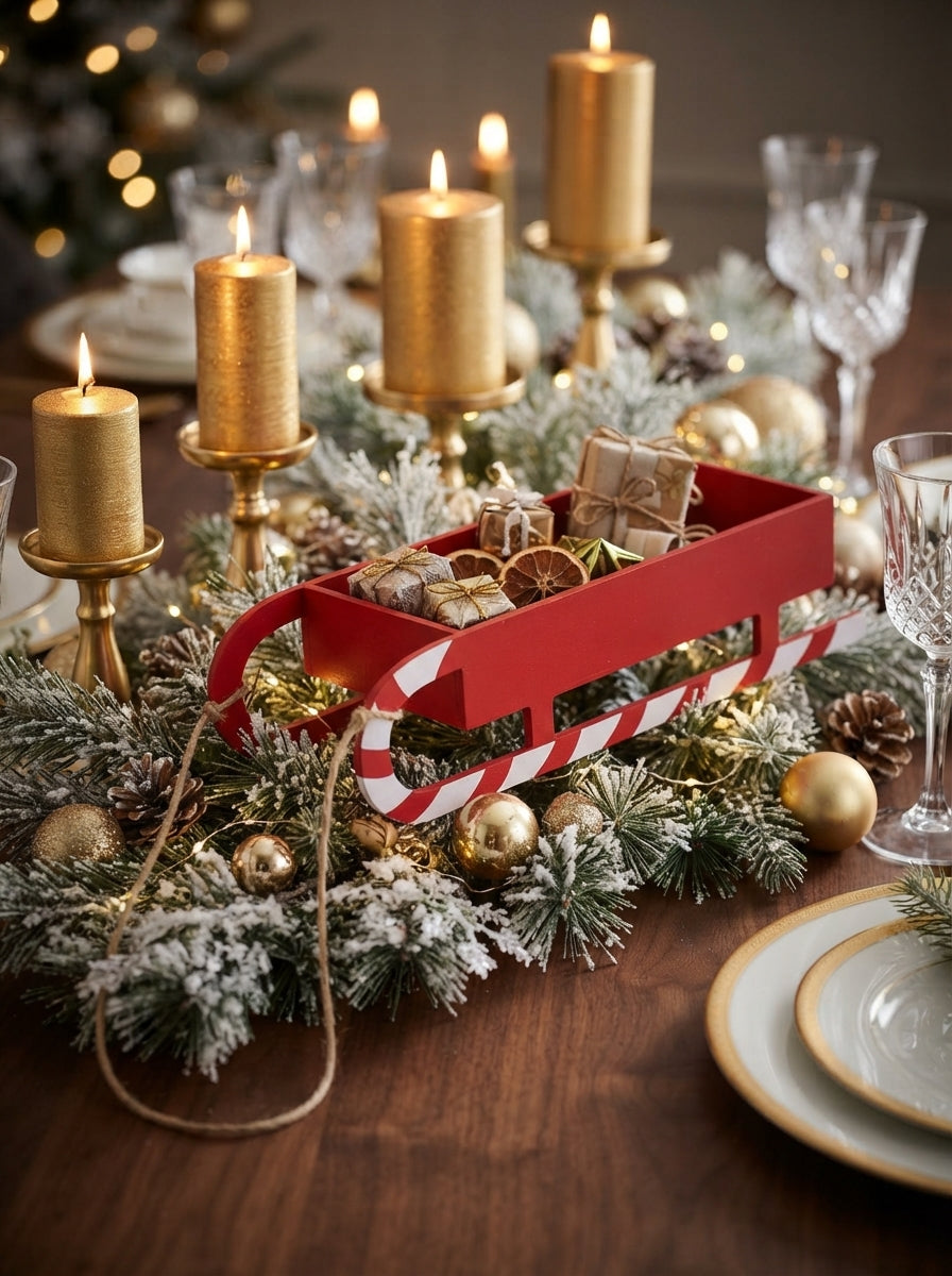 Merry Christmas Dekoratif Kızak
