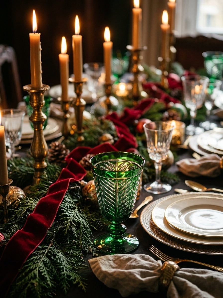 Riva Christmas Emerald Kristal Kadeh