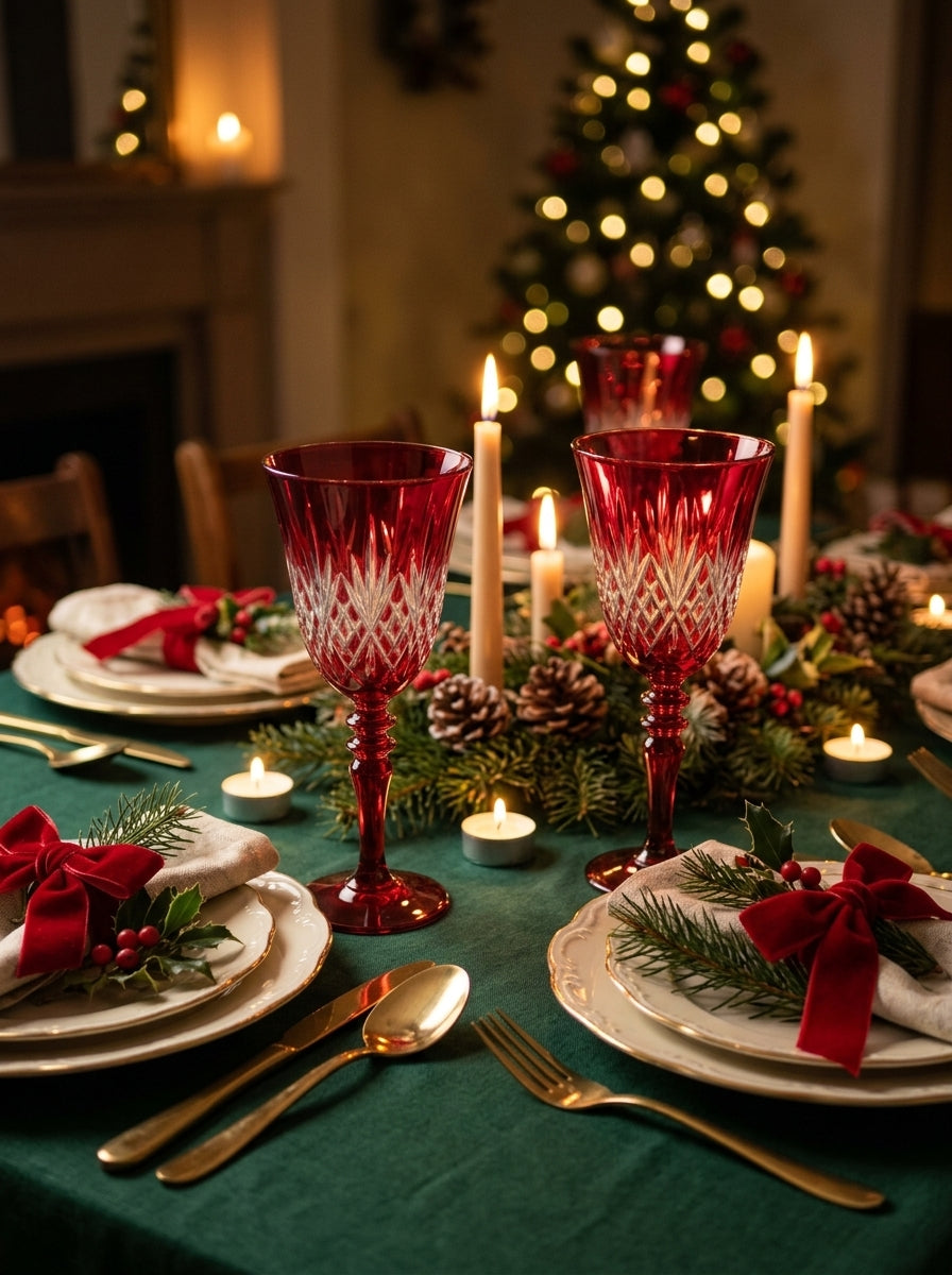Astor Christmas Ruby Kristal Kadeh