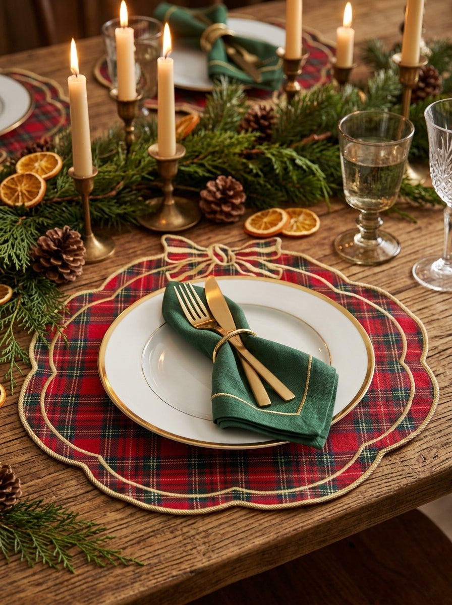 Tartan Rouge Bow Amerikan Servis