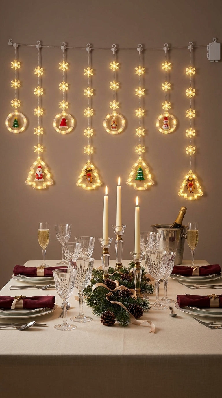 Christmas Magic 130 LED Figürlü Perde Yılbaşı Işığı