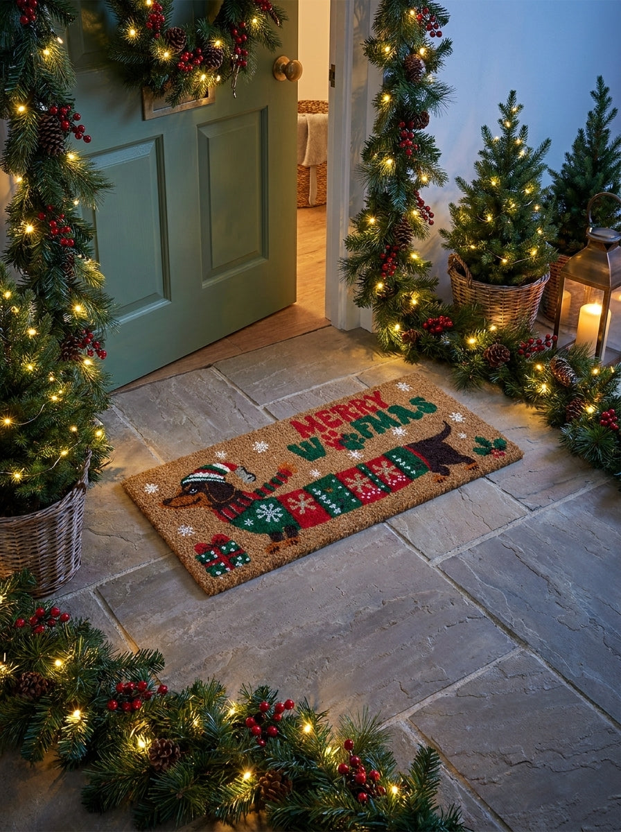 Merry Woofmas Christmas Kapı Paspası