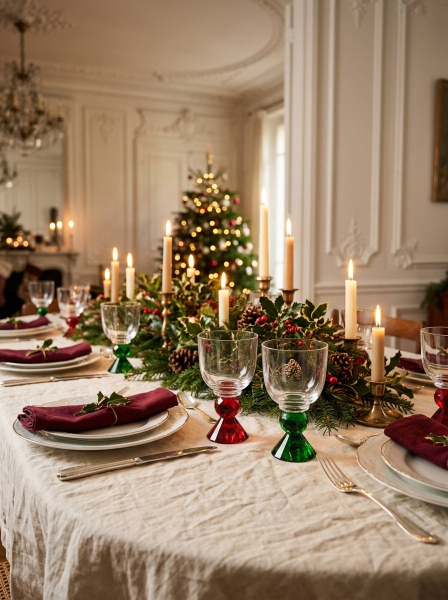 Christmas Classics – Ruby Emerald Lumi İkili Kristal Kadeh Seti