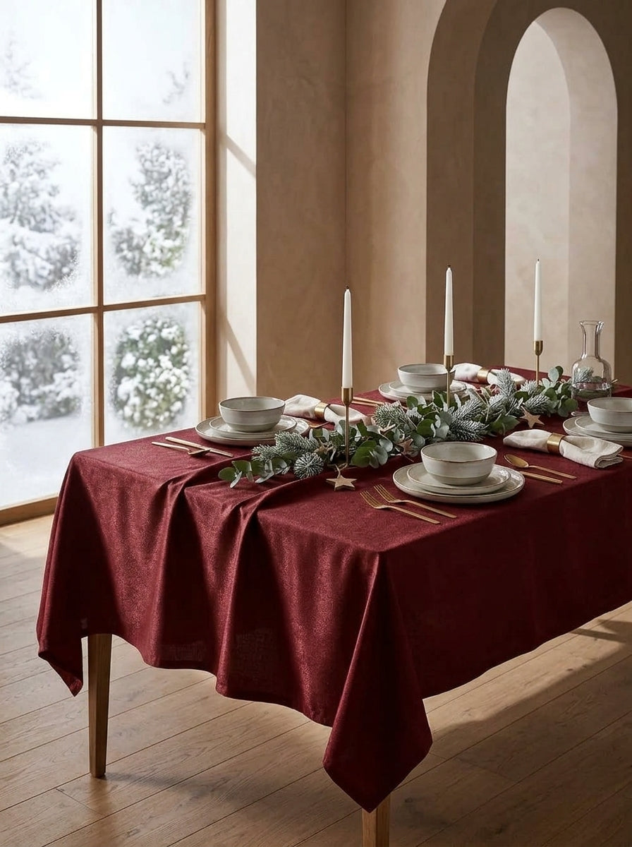 Burgundy Tablecloth