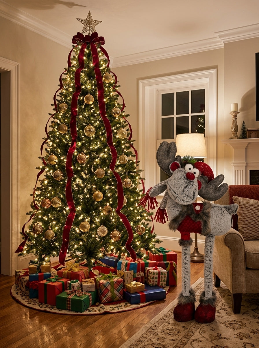Rudolph Winter Kırmızı Montlu Dekoratif Yılbaşı Geyiği - 86 CM