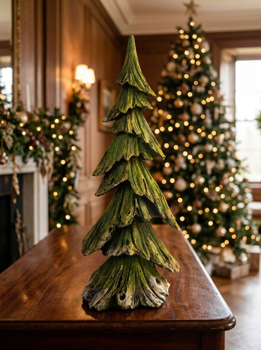 Enchanted Forest Yeşil Eskitme Dekoratif Yılbaşı Ağacı – 38 CM