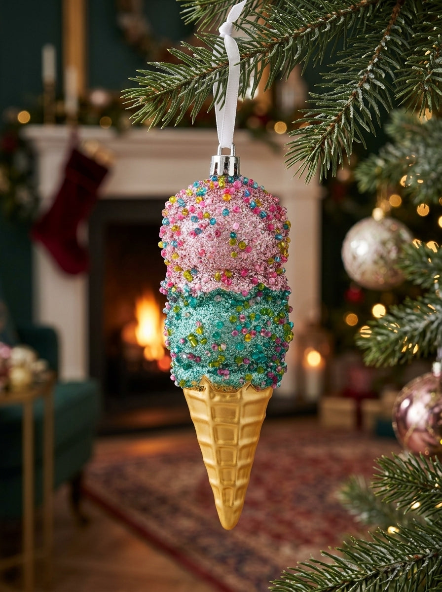 Pink Ice Cream Yılbaşı Ağaç Süsü