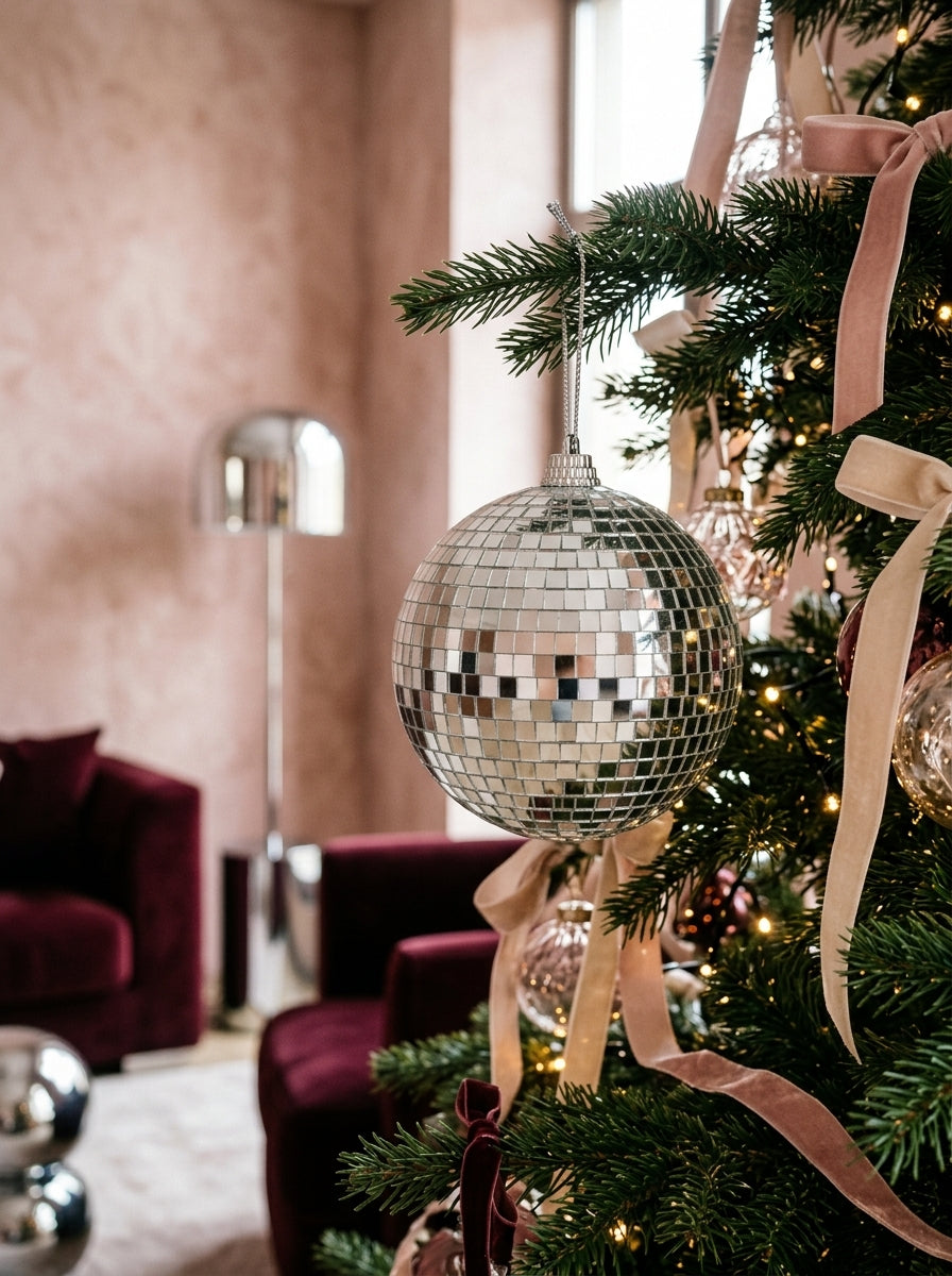 Disco Ball Aynalı Yılbaşı Ağaç Süsü - 15 CM ÇAP