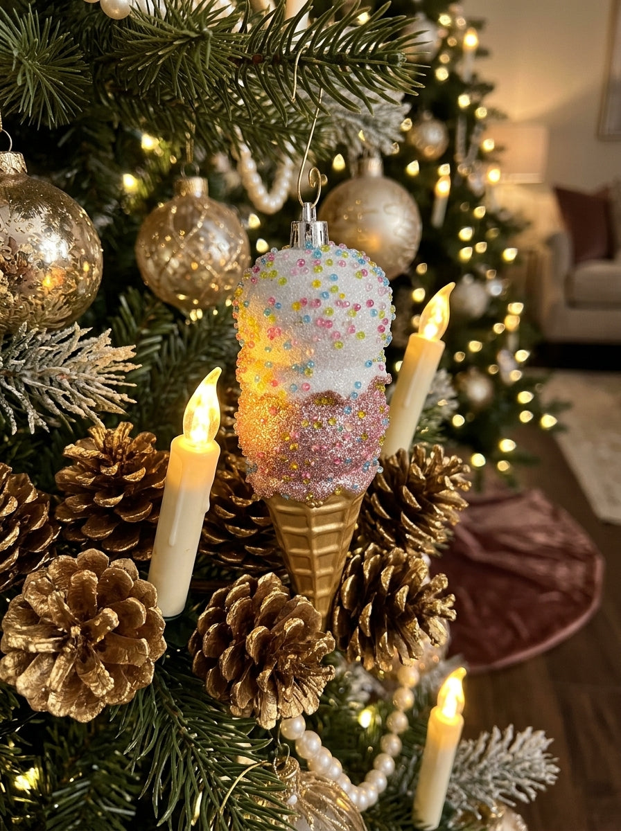 White Ice Cream Yılbaşı Ağaç Süsü