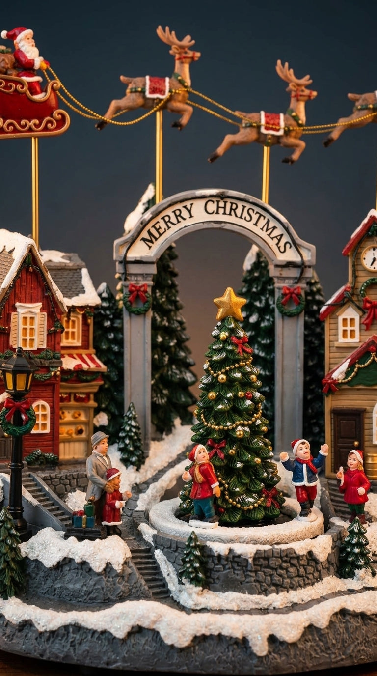 Merry Christmas Village Işıklı &Hareketli Yılbaşı Köyü