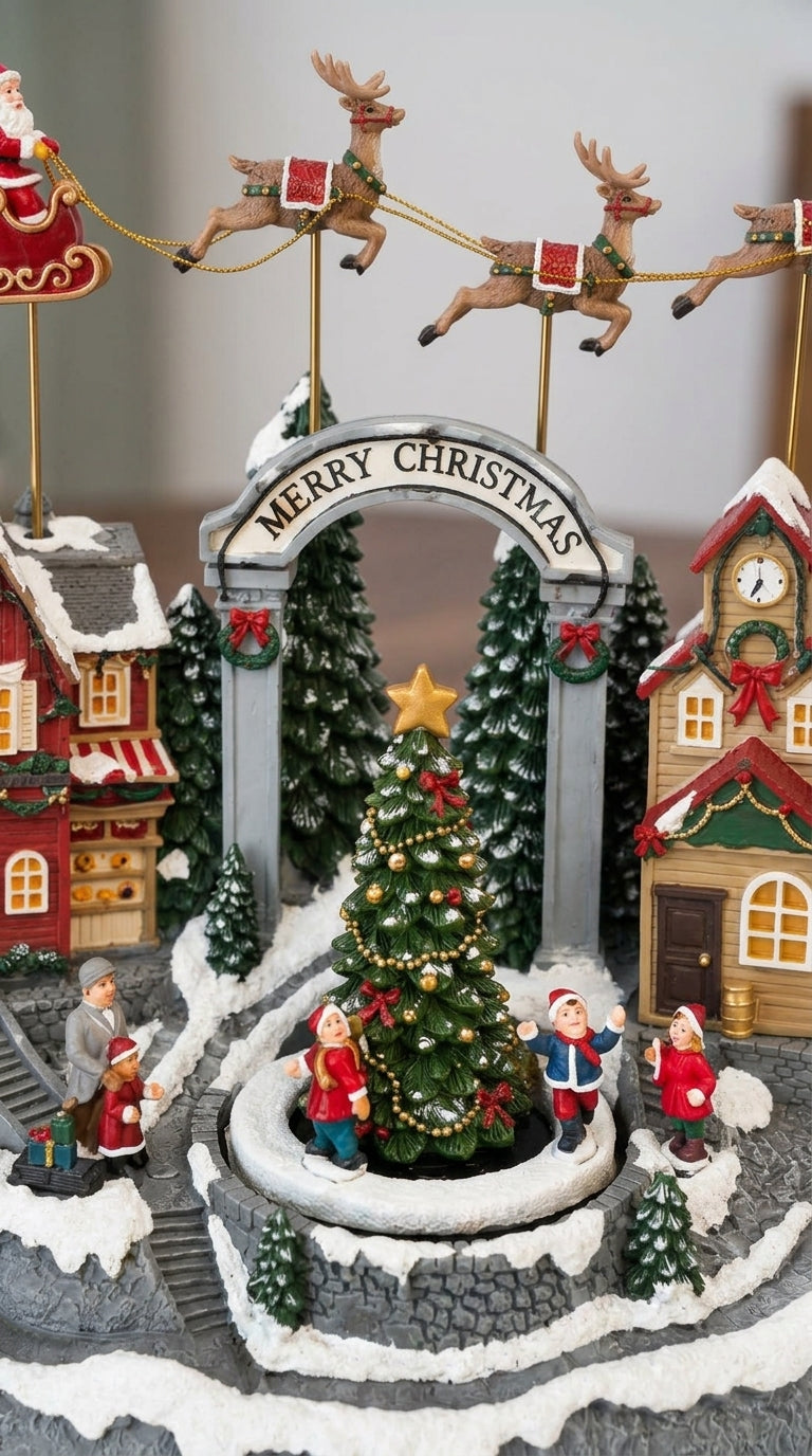 Merry Christmas Village Işıklı &Hareketli Yılbaşı Köyü