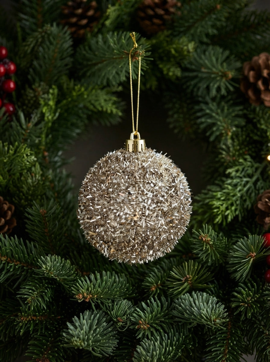 Champagne Sparkle Yılbaşı Ağaç Süsü - 8 CM