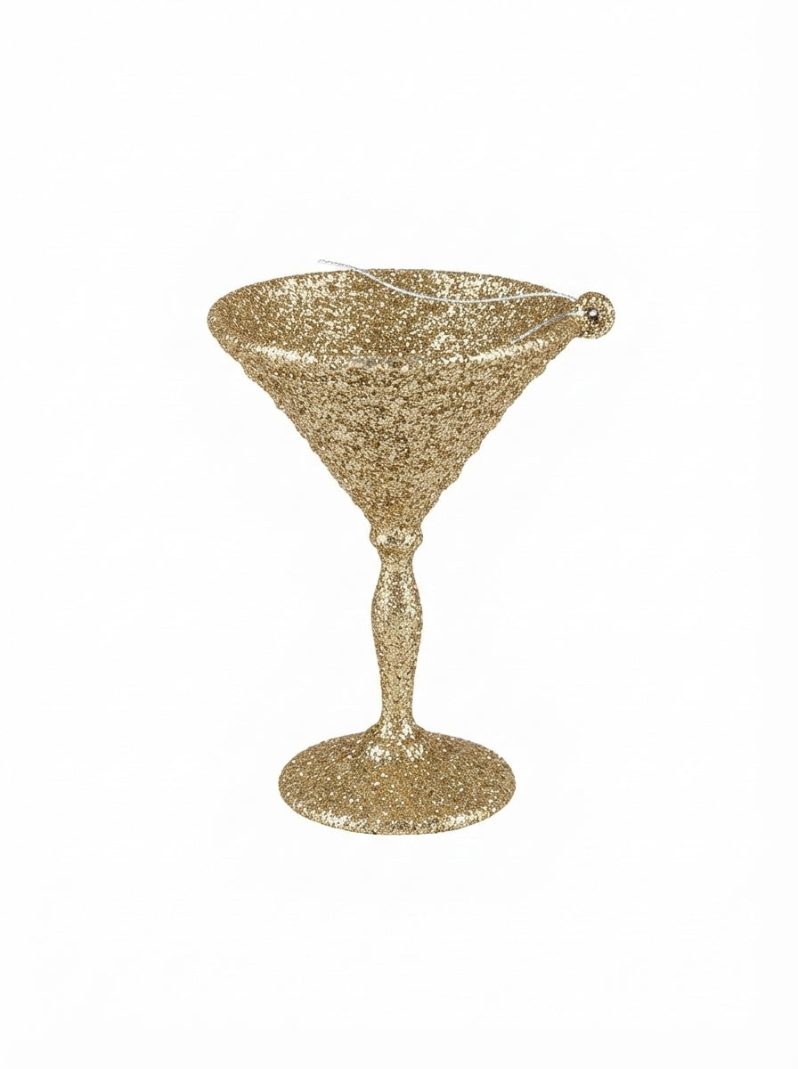 Champagne Martini Glass Yılbaşı Ağaç Süsü - 9 CM