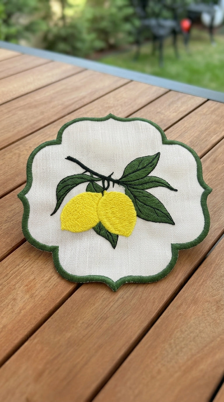 مناديل الكوكتيل المطرزة من Limonea