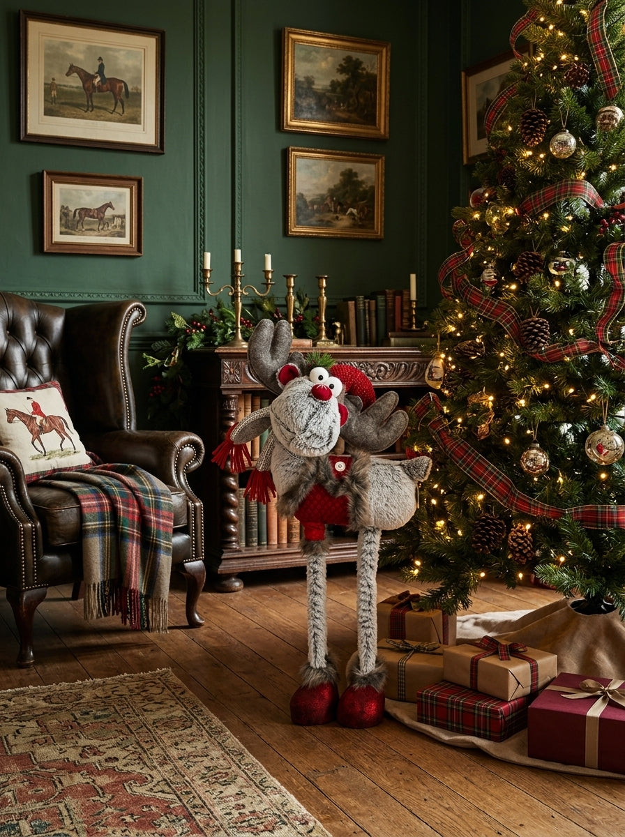 Rudolph Winter Kırmızı Montlu Dekoratif Yılbaşı Geyiği - 86 CM